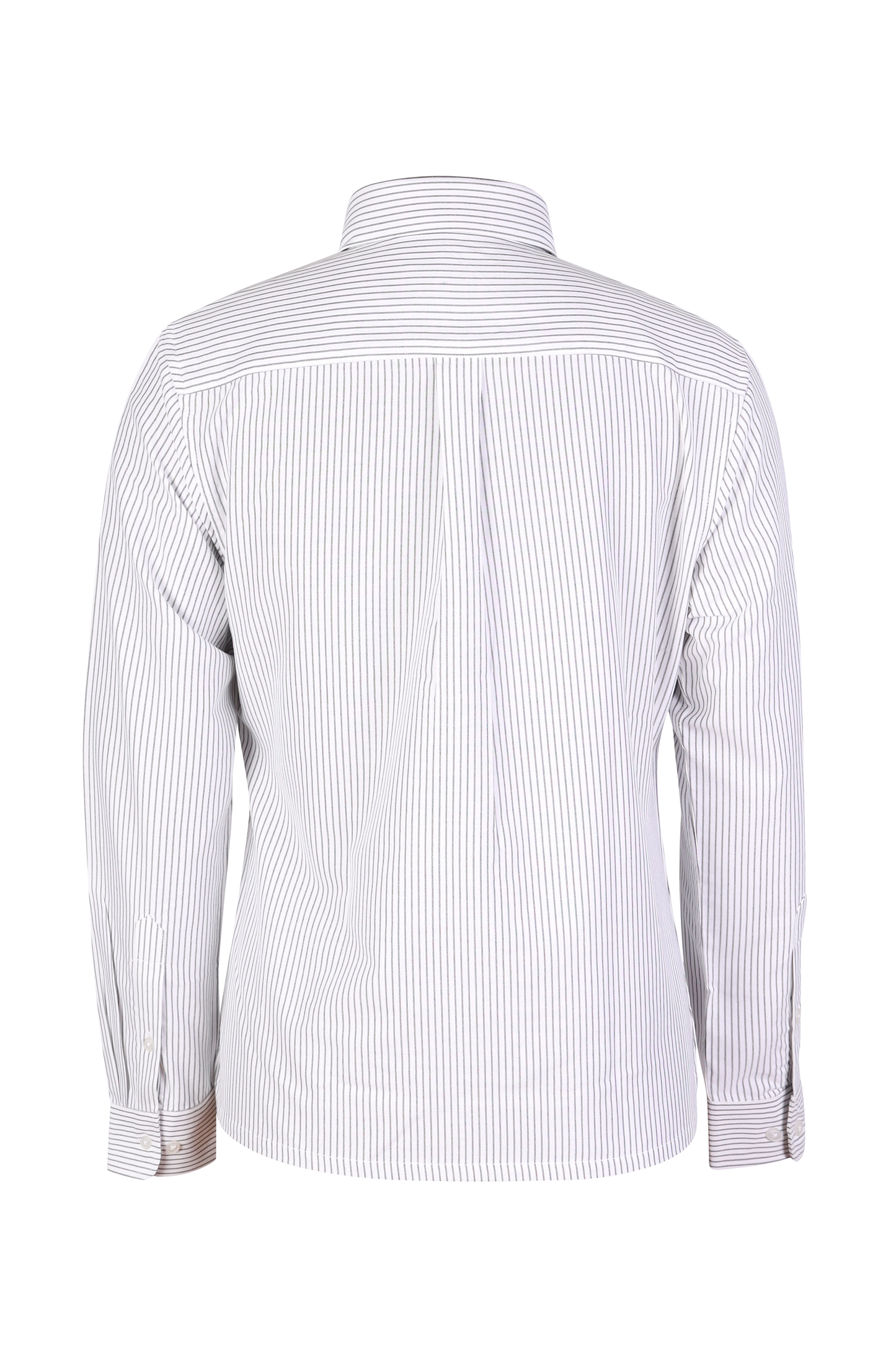 Black White Stripe Uniform Shirt Modesty-Round Bottom BWS4475