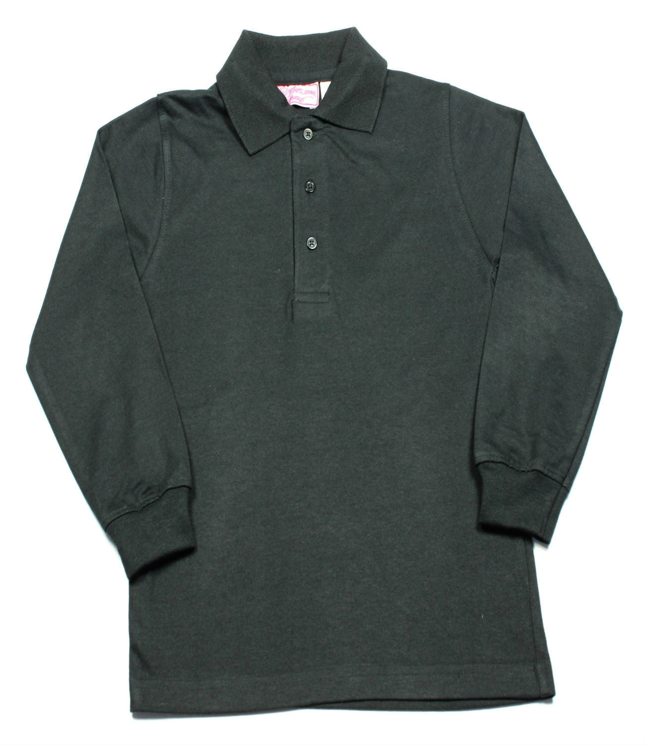 Black Jersey Knit Polo Shirt - By Style