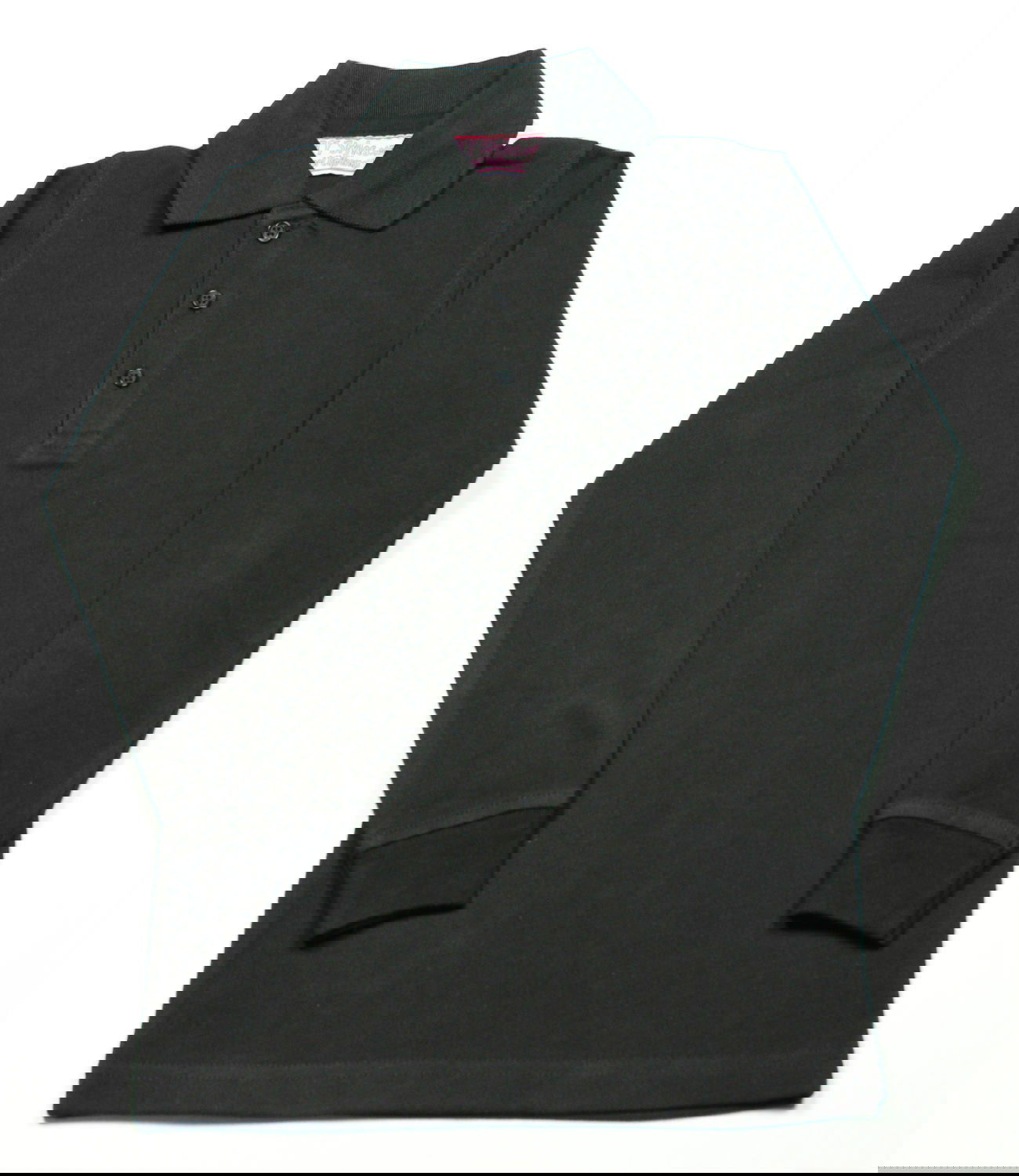 Black Pique Knit Polo Shirt - By Style