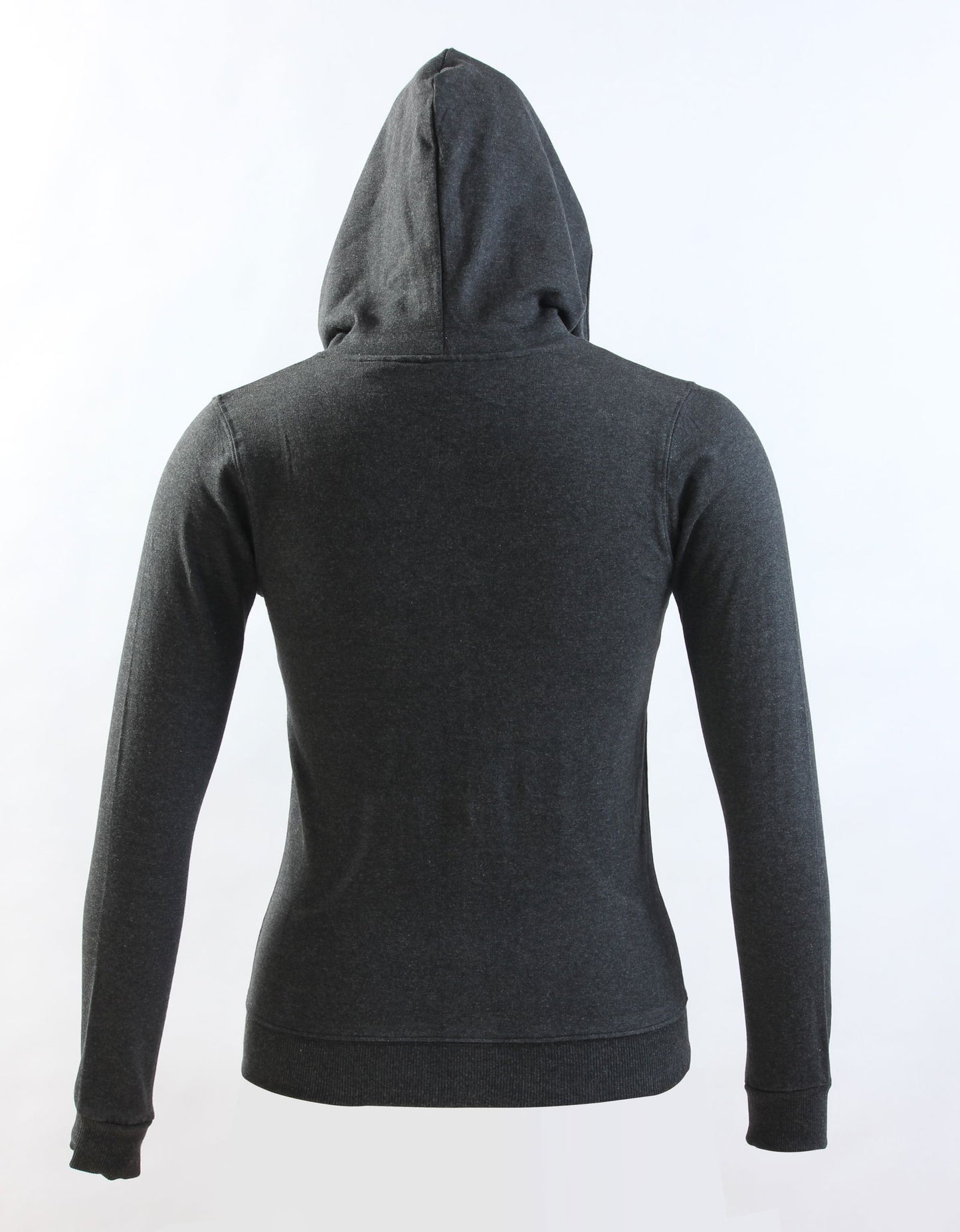 Charcoal Gray Cotton Fleece Zip Up Hoodie Sweatshirt - By Style