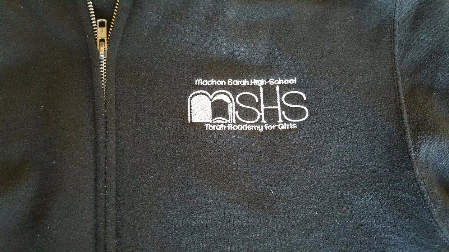 Clearance Black Velour Hooded Sweatshirt With MSHS Logo - By Style