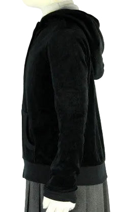 Clearance Black Velour Hooded Sweatshirt With TMM Logo - By Style
