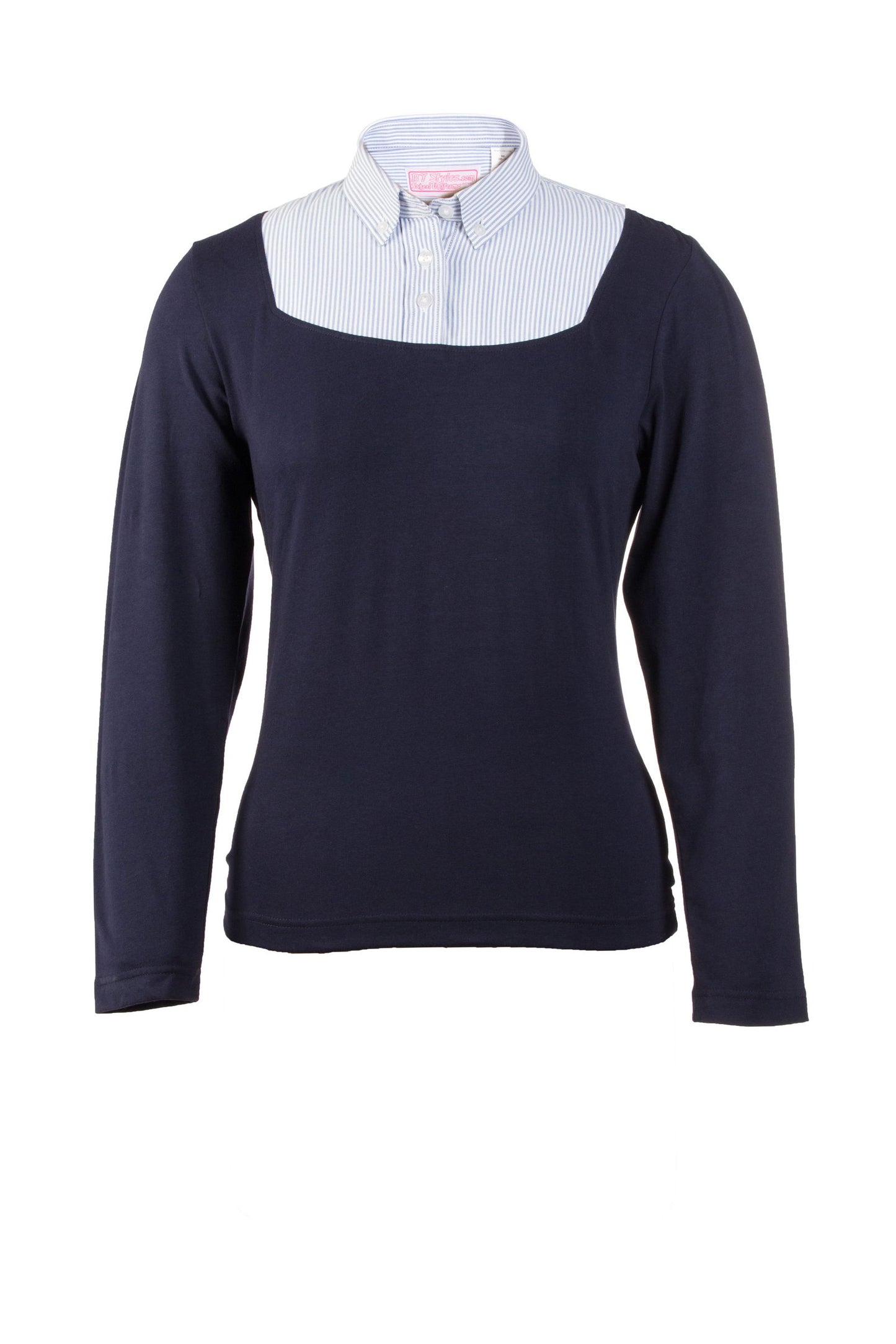 Clearance Long Sleeve Navy and White Stripe Shell Dickie - By Style