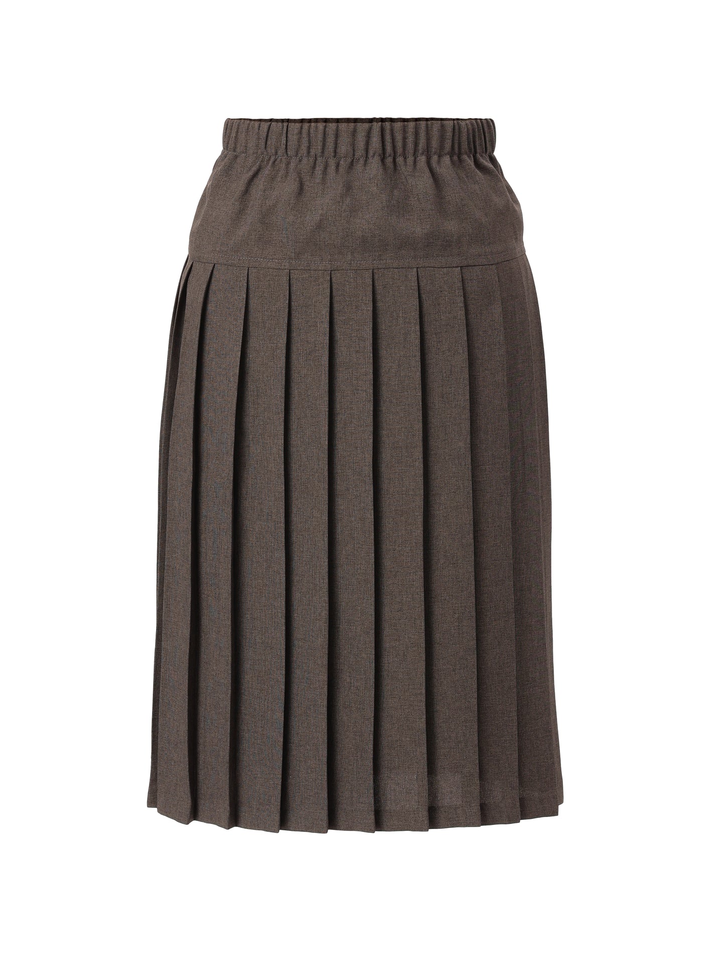 Yoke Pleated Skirt Elastic All Around Gray