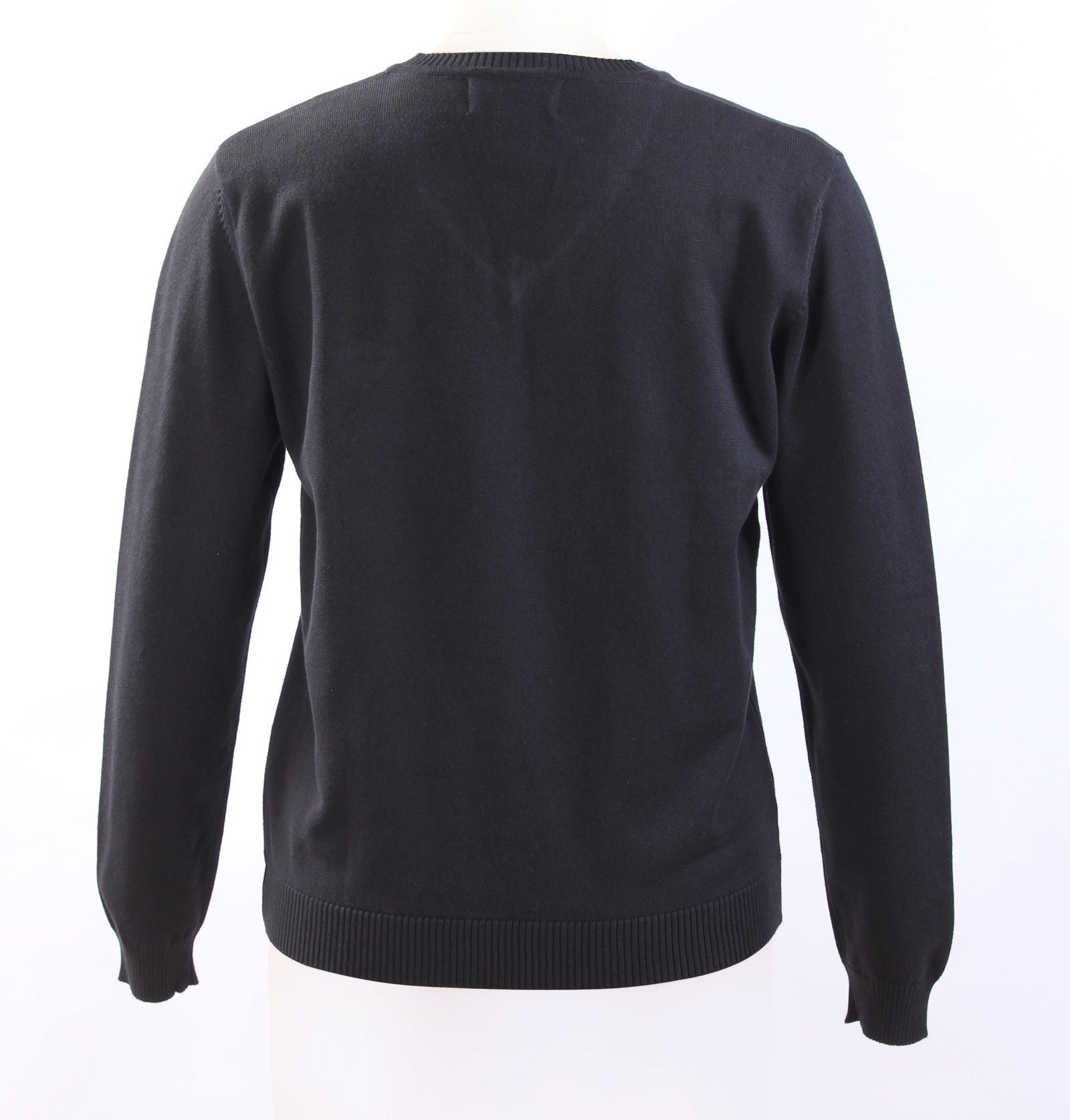 Elementary Black Knit V-neck sweater (No Logo) - By Style
