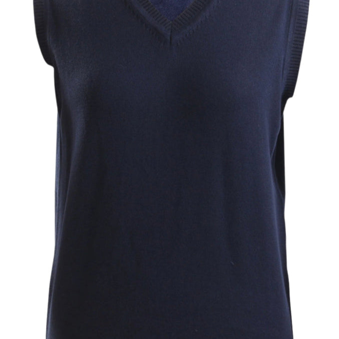 Elementary Navy Knit V-neck Vest - By Style