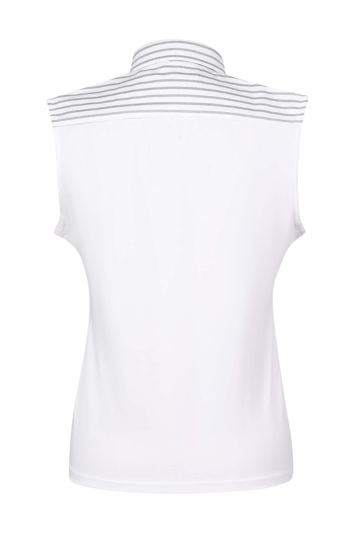 Navy Green and White Striped Sleeveless Shell Dickie