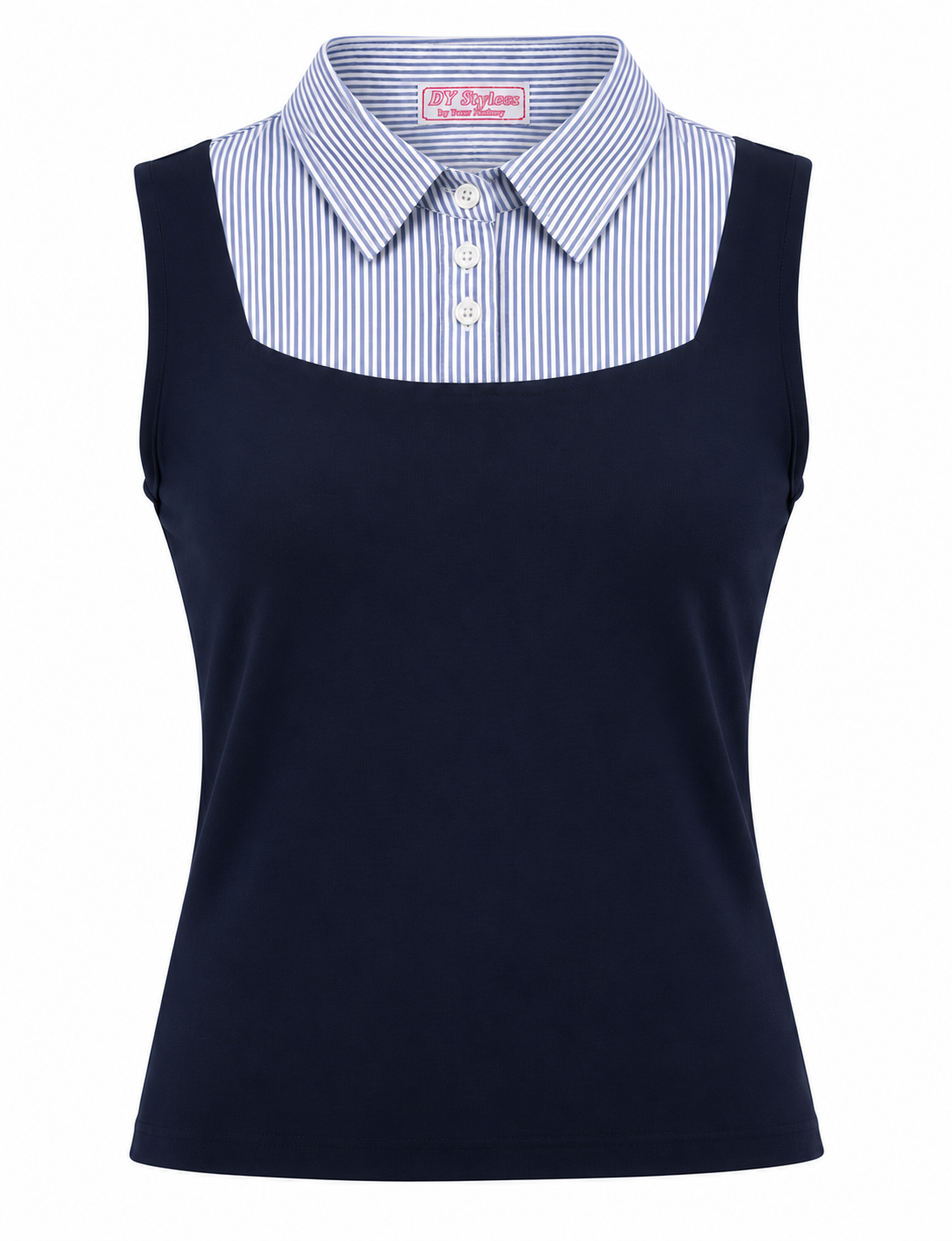 NEW!! NWS Navy and White Stripe Shell Dickie Sleeveless