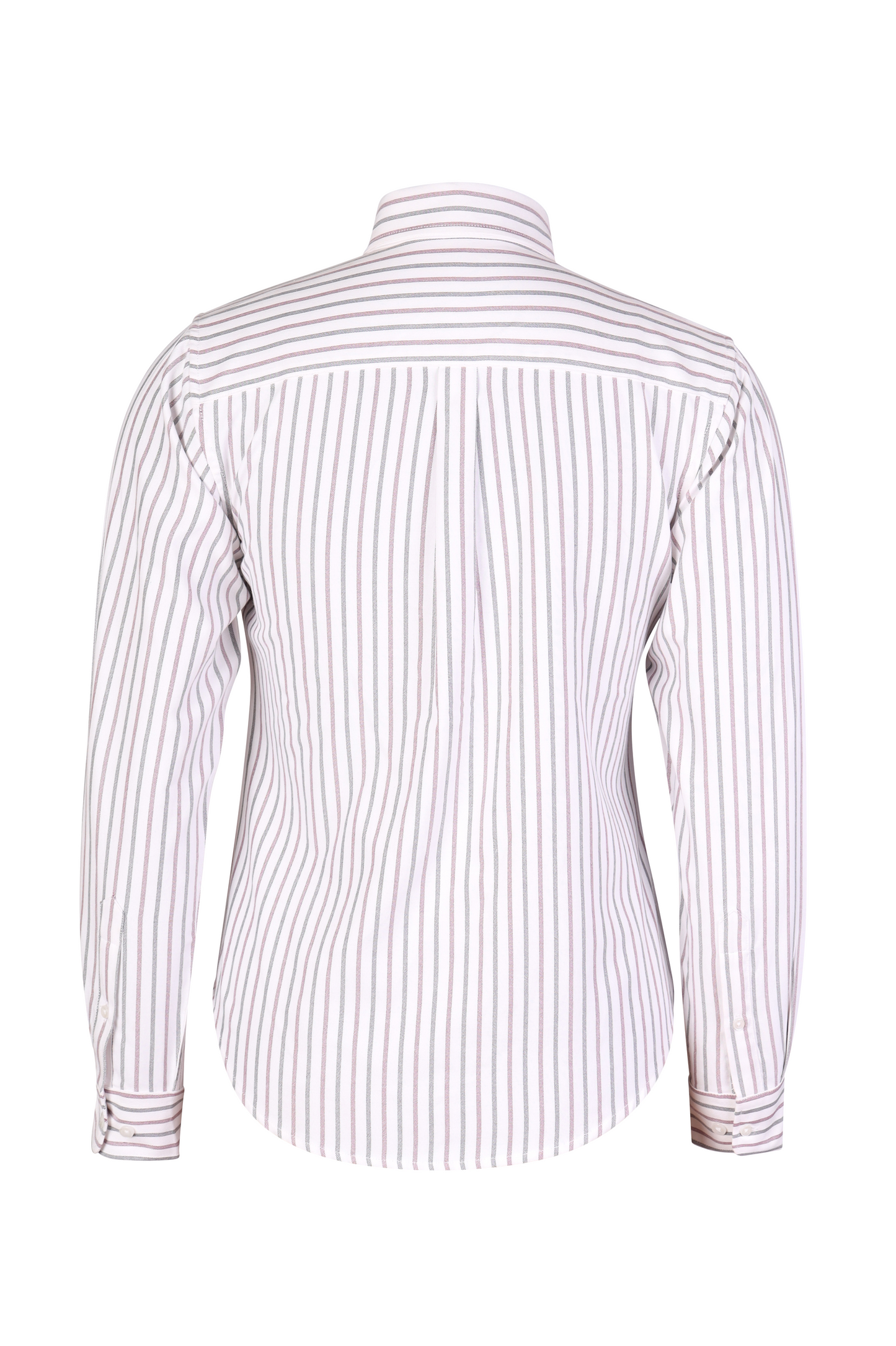 Wine and Black Stripe Oxford Shirts Modesty-Round Hem WBWS