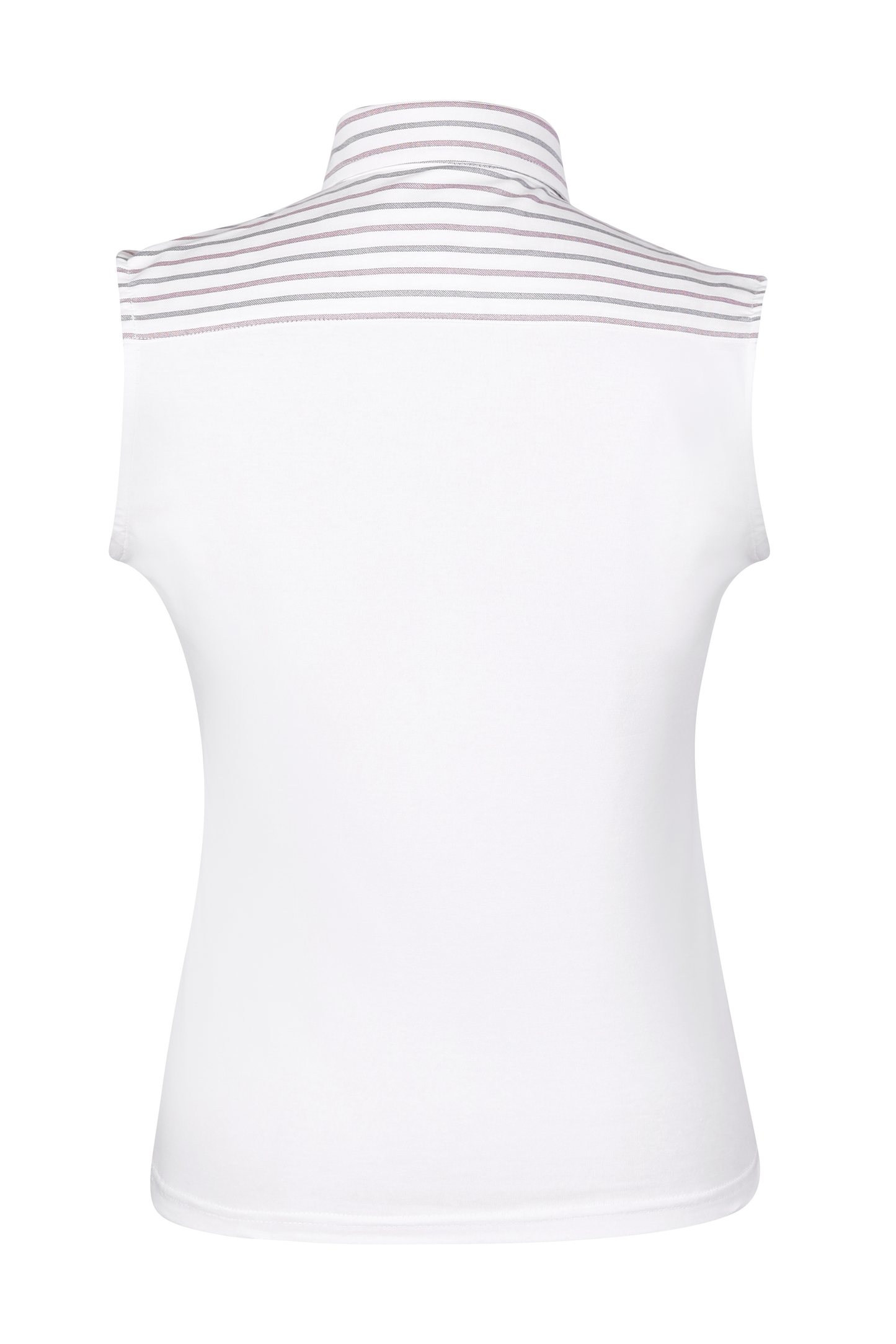 Wine Black and White Stripe Sleeveless Shell Dickie