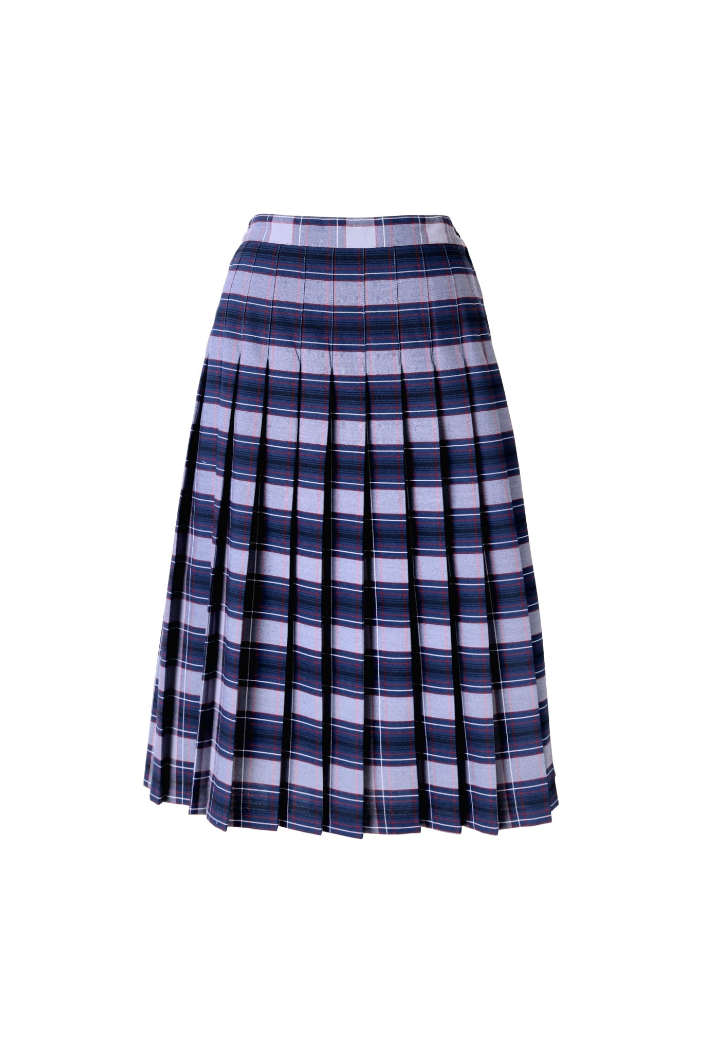 Kids Knife Pleated Skirt with ELASTIC in The Back Regular/Long Plaid #5232