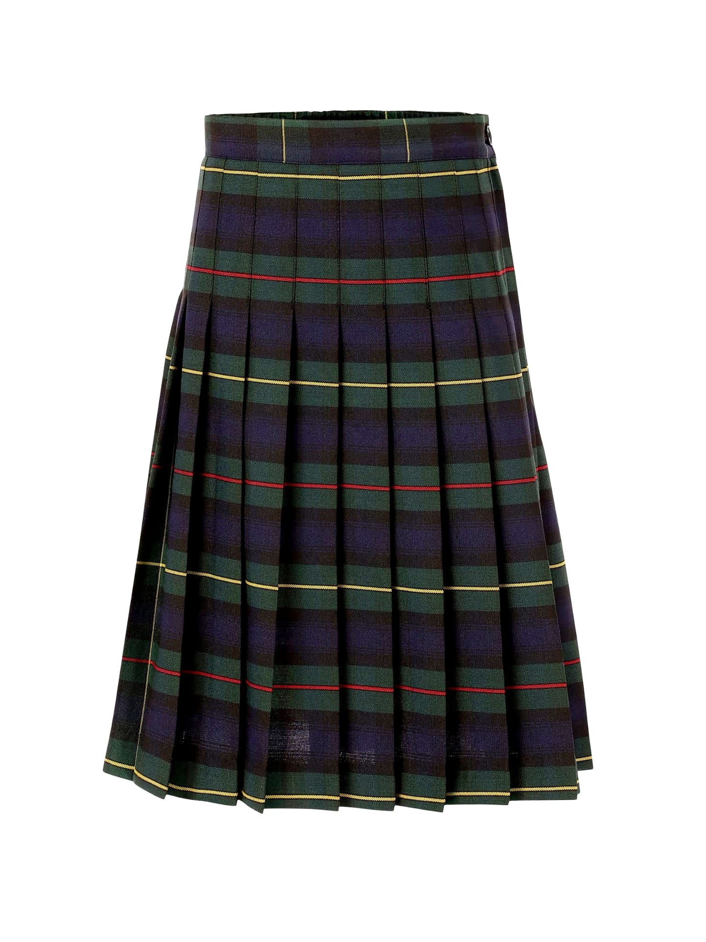 Plaid #158 Junior Pleated Skirt with Adjustable Elastic. JS1