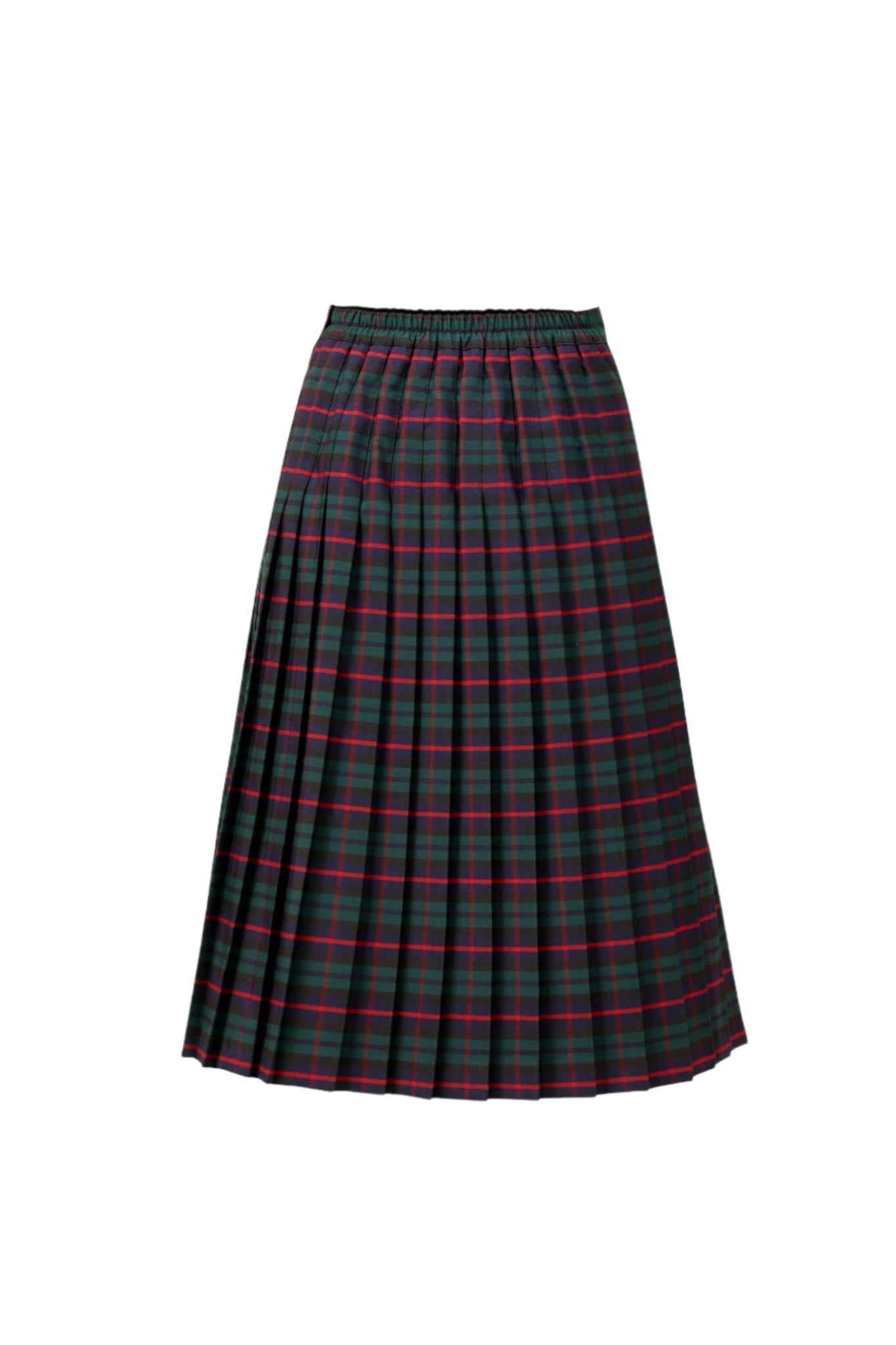 Kids Knife Pleated Skirt with ELASTIC in The Back Regular/Long Length Plaid #254