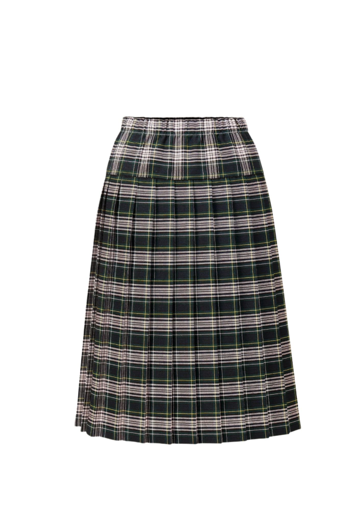 Yoke Skirt Elastic Pleated All Around Plaid #514