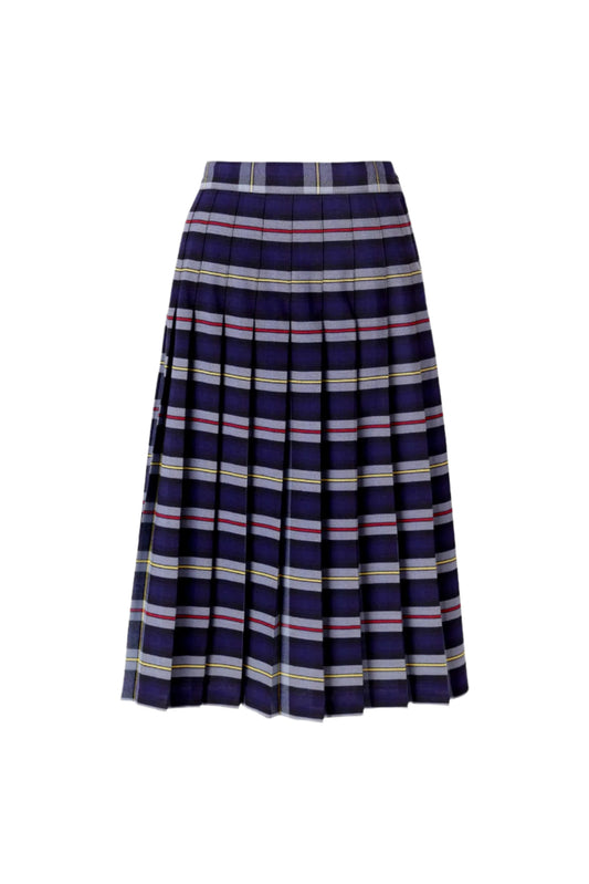 Plaid #222 Junior Pleated Skirt with Adjustable Elastic. JS1