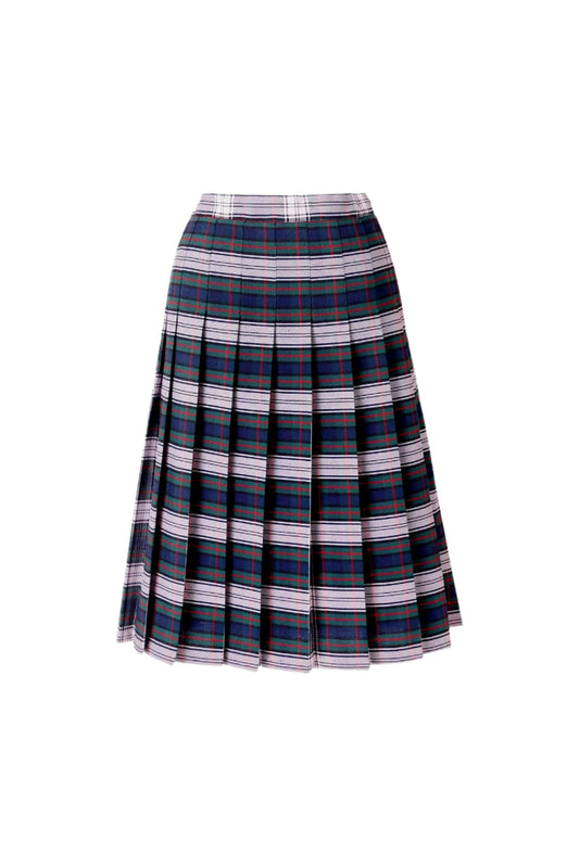 Kids Knife Pleated Skirt With ELASTIC in The Back Kids Sizes Regular/Long Length Plaid #520