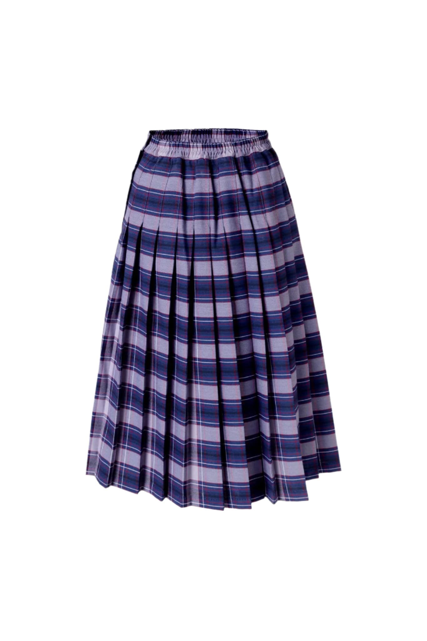 Kids Knife Pleated Skirt with ELASTIC in The Back Regular/Long Plaid #5232
