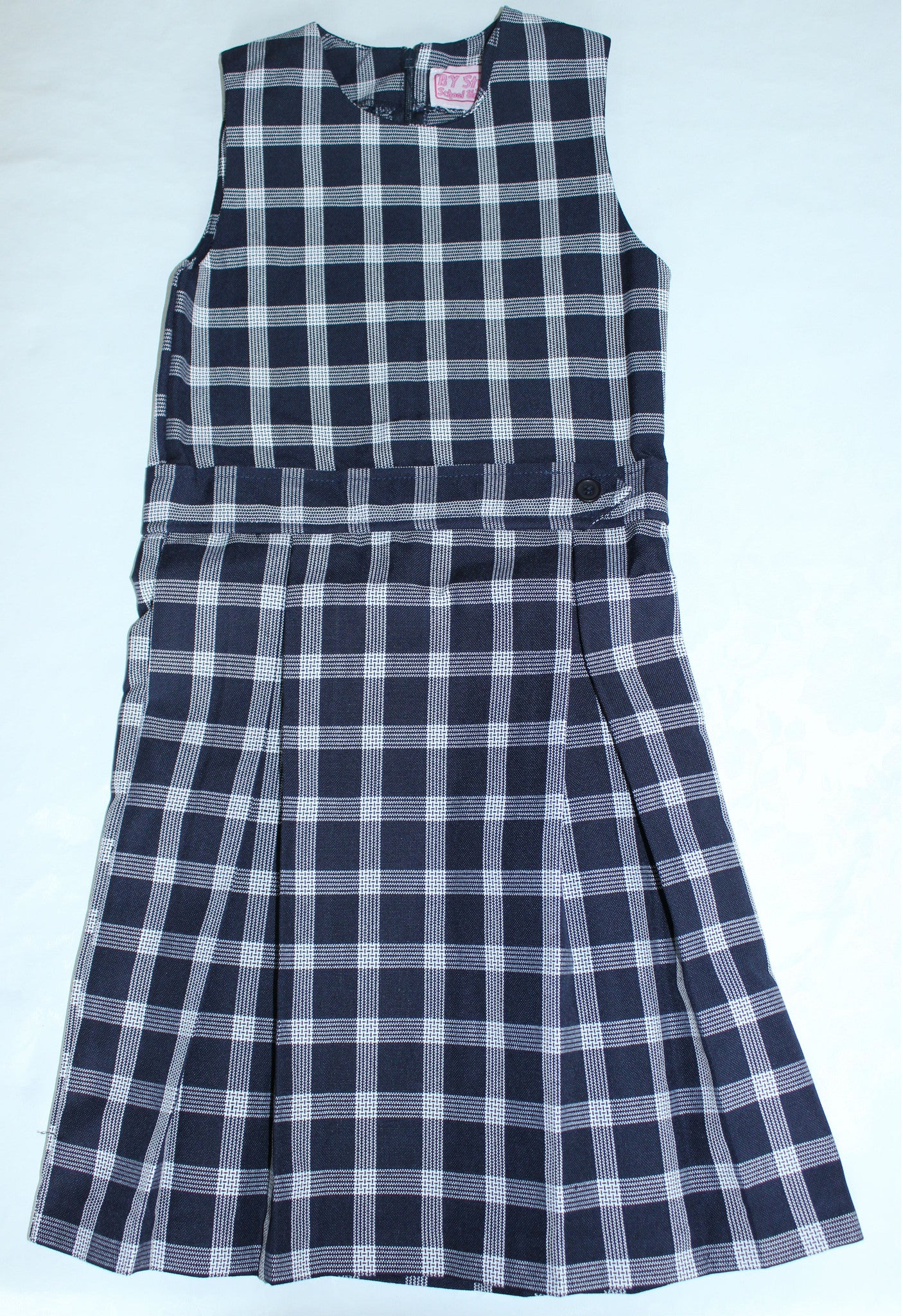 Kick Pleated Jumper with Belt Plaid #185 - By Style