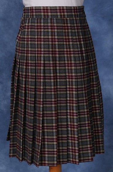 Kids Knife Pleated Skirt Plaid #93-6 - By Style