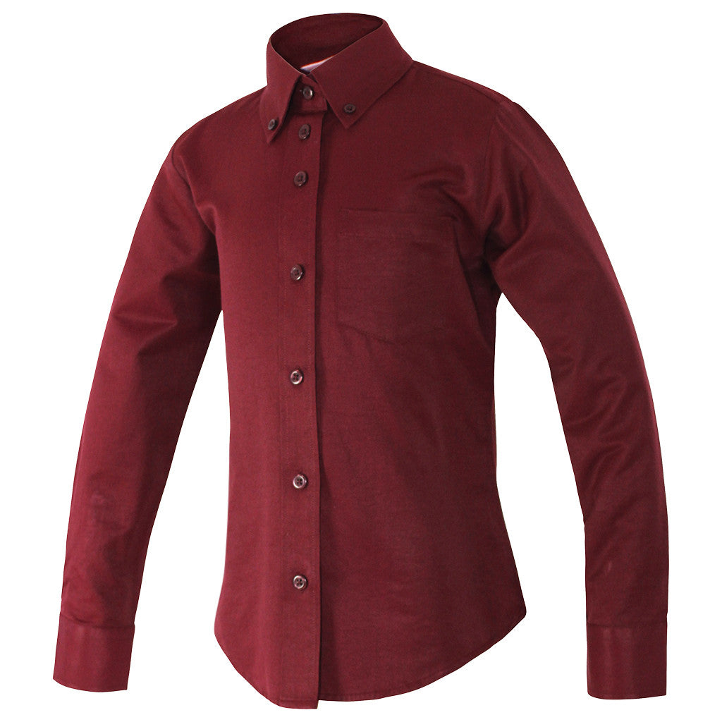 Girls Maroon Blouse-Round Hem - By Style