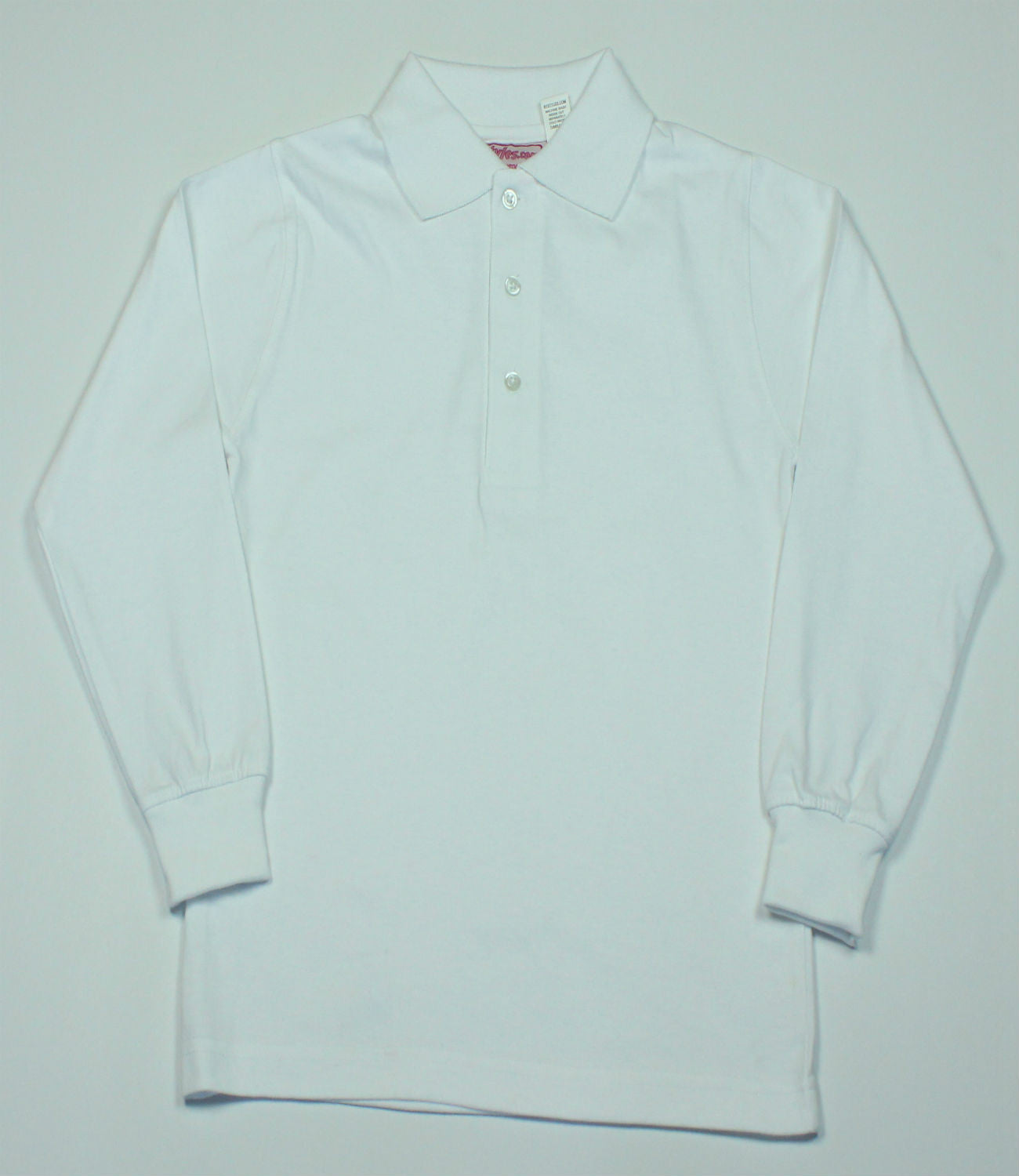 White Jersey Knit Polo Shirt - By Style