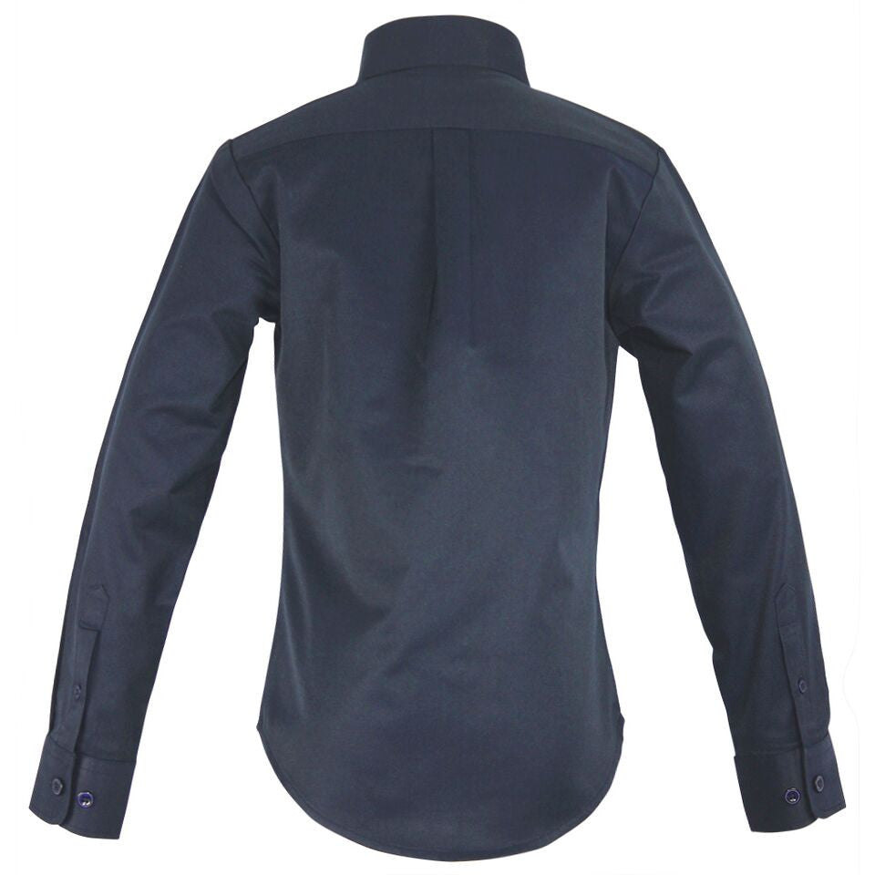 Girls Navy Blouse-Round Hem - By Style