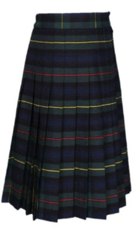 Kids Knife Pleated Skirt With ELASTIC in The Back Kids Sizes Regular/Long Length Plaid #158