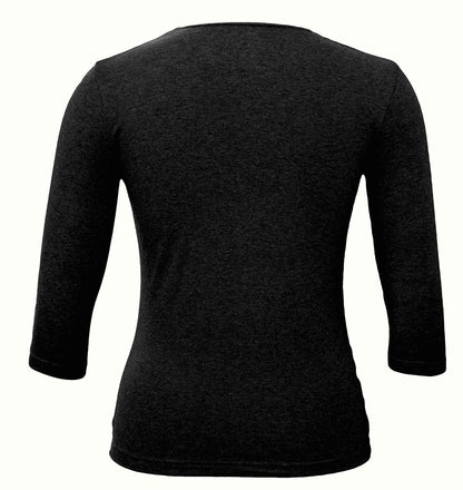 Clearance Shell, Black-3/4 Sleeve - By Style