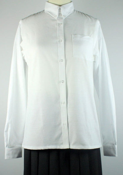 Adult White Husky Oxford Blouse Straight Hem - By Style