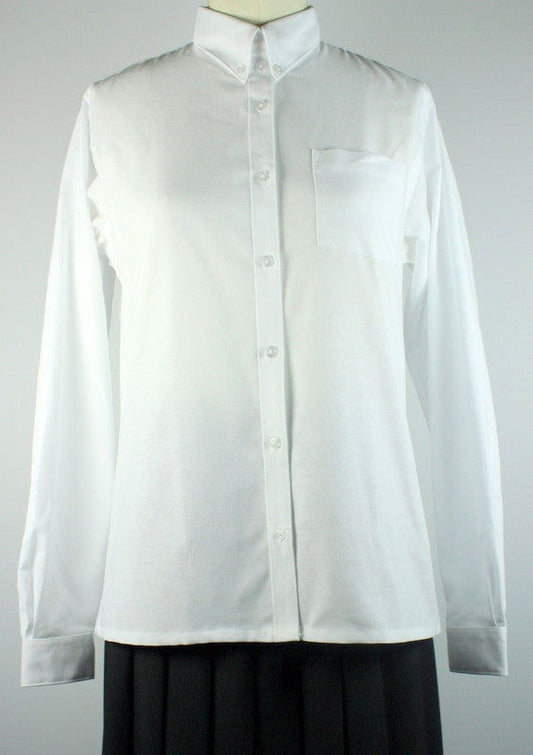 Adult White Husky Oxford Blouse Straight Hem - By Style