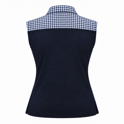 BIG Gingham Navy and White THE ORIGINAL Shell Dickie