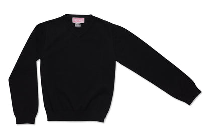 Black V-neck Cotton Knit sweater V-12 (Copy)