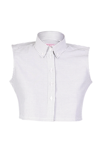 BWS Black and White Stripe Dickie Sleeveless