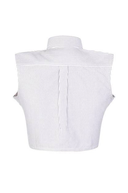 BWS Black and White Stripe Dickie Sleeveless