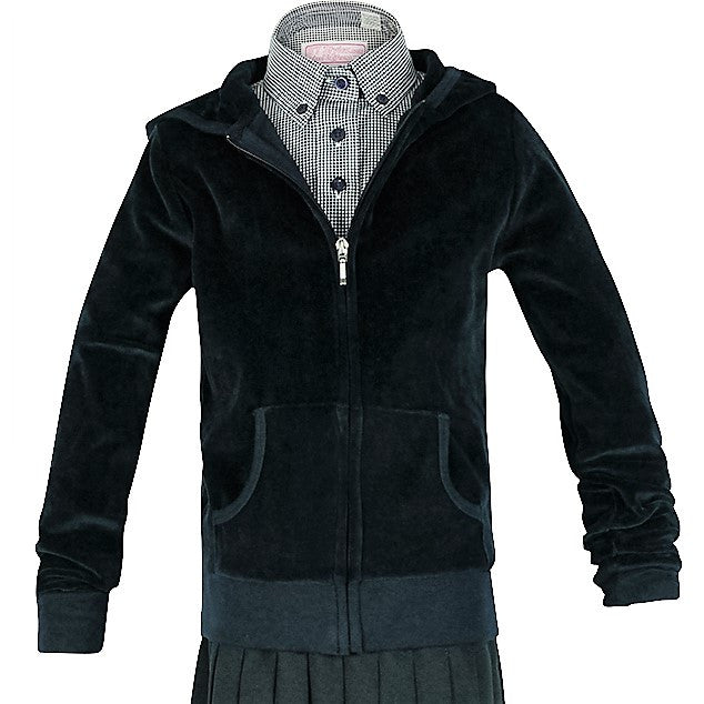 BYAM Elementary Navy Velour Hooded Sweatshirt with BYAM Logo - By Style