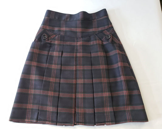 BYA Girls Yoke Box Pleated Skirt Plaid #180 - By Style