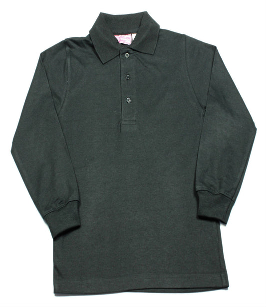 Black Jersey Knit Polo Shirt - By Style