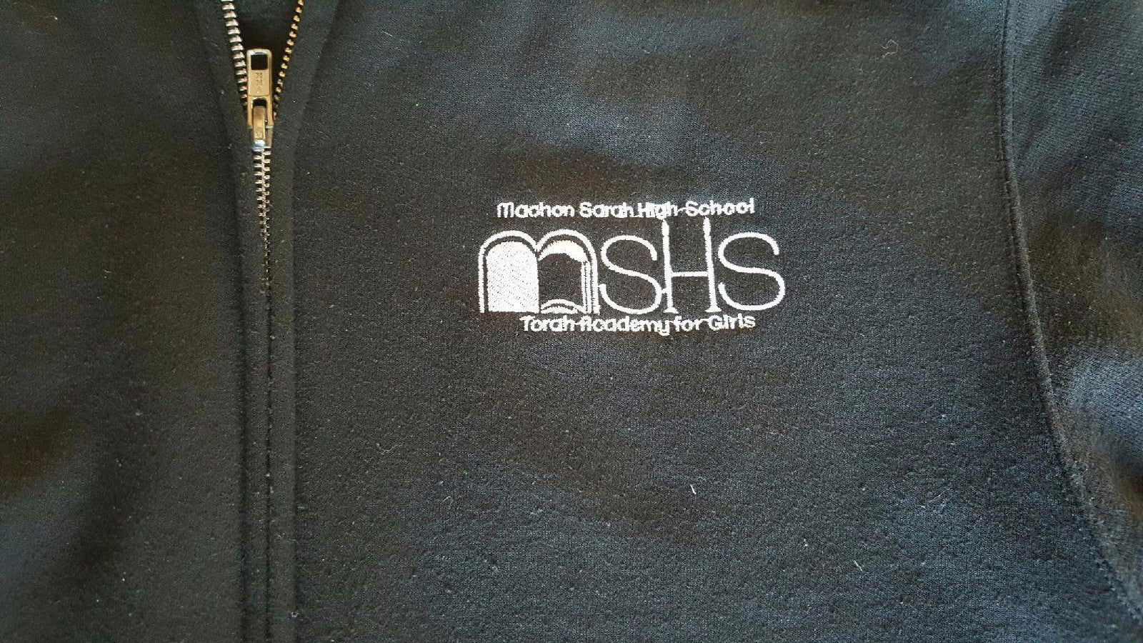 Clearance Black Velour Hooded Sweatshirt With MSHS Logo - By Style