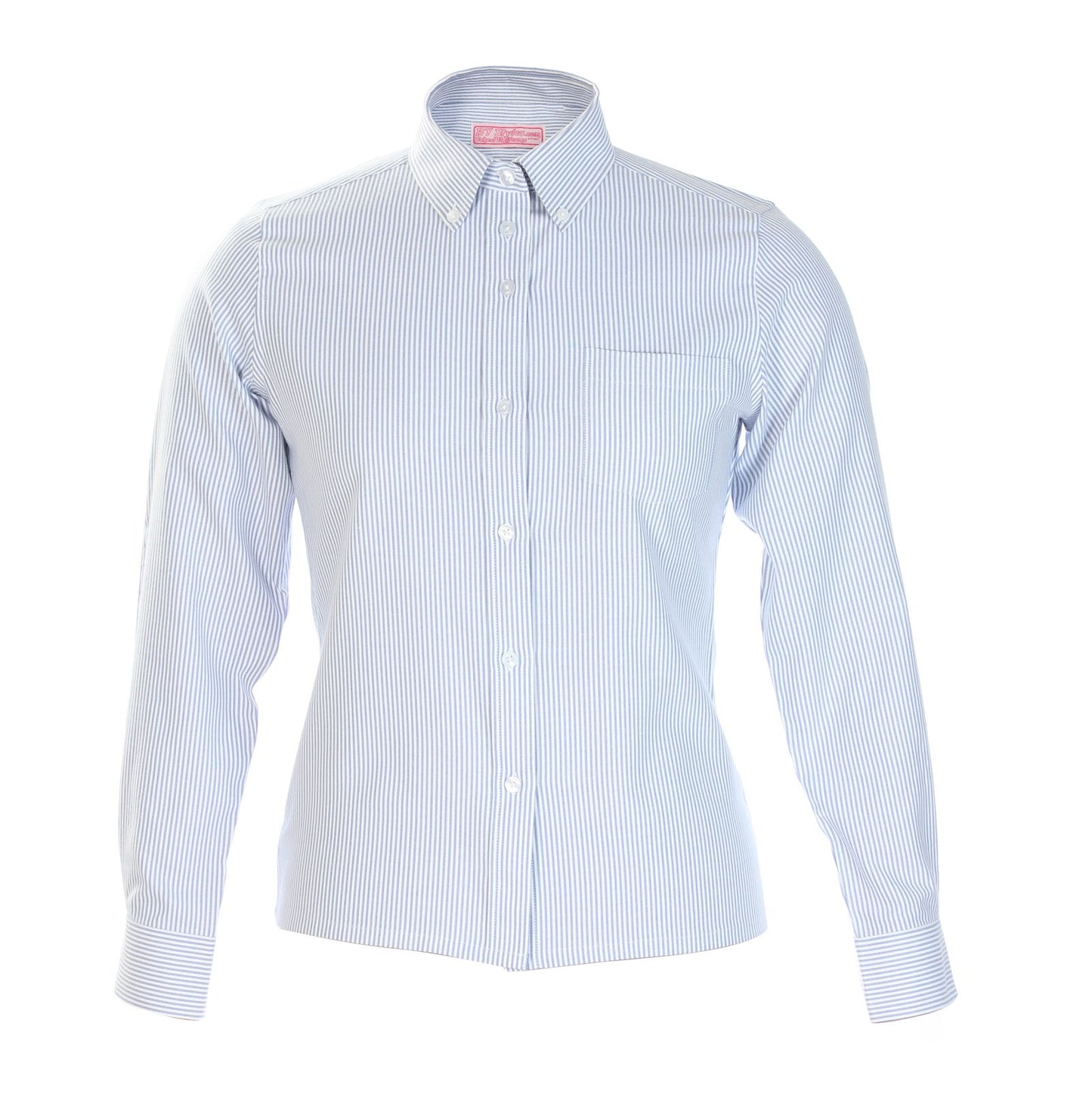 Clearance Girls Navy and White Stripe Oxford Blouse-Straight Hem - By Style