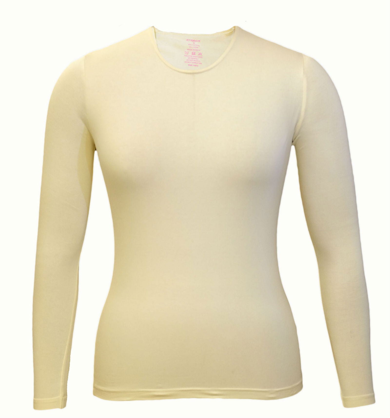 Clearance Shell, Cream-Long Sleeve - By Style