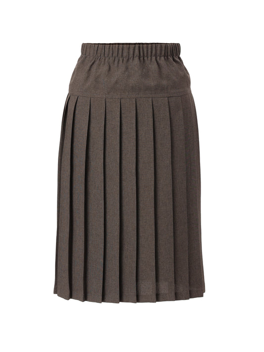 Yoke Pleated Skirt Gray