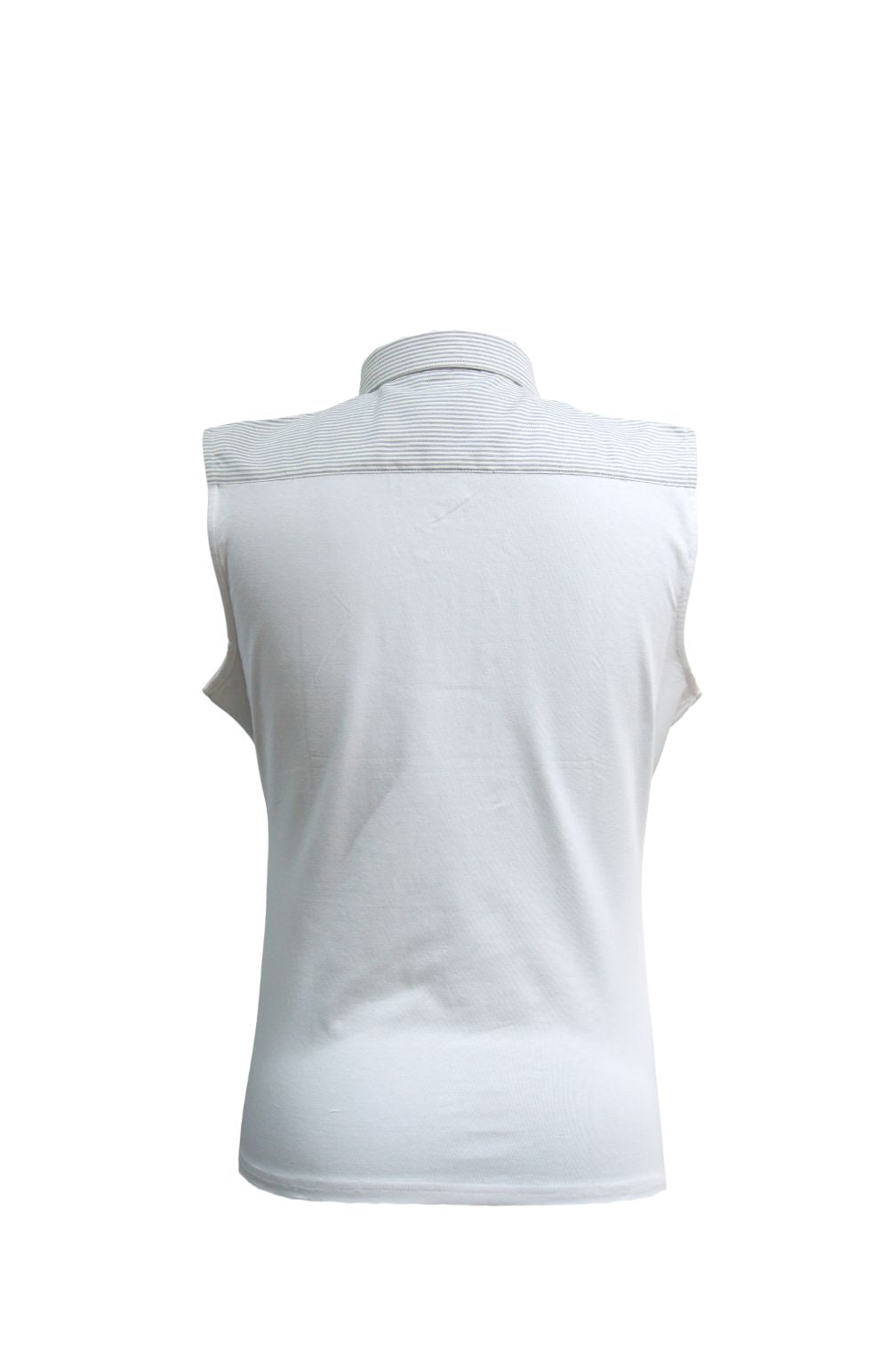 GWS Gray and White Stripe Shell Dickie Sleeveless