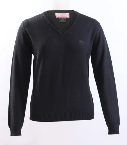 Clearance Elementary Black Knit V-neck sweater