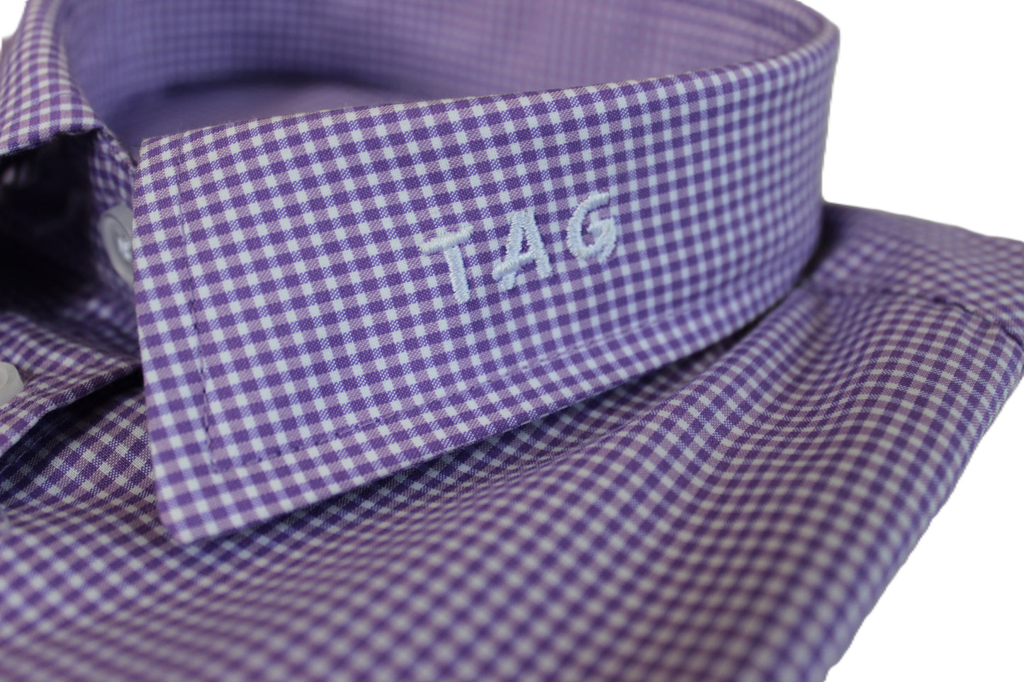 NEW!! – LIMITED QUANTITY-TAG JH Purple and White Gingham Shell Dickies with TAG JH Logo