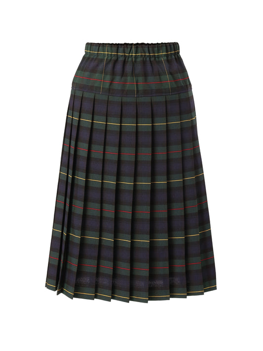 Yoke Pleated Skirt Plaid #158