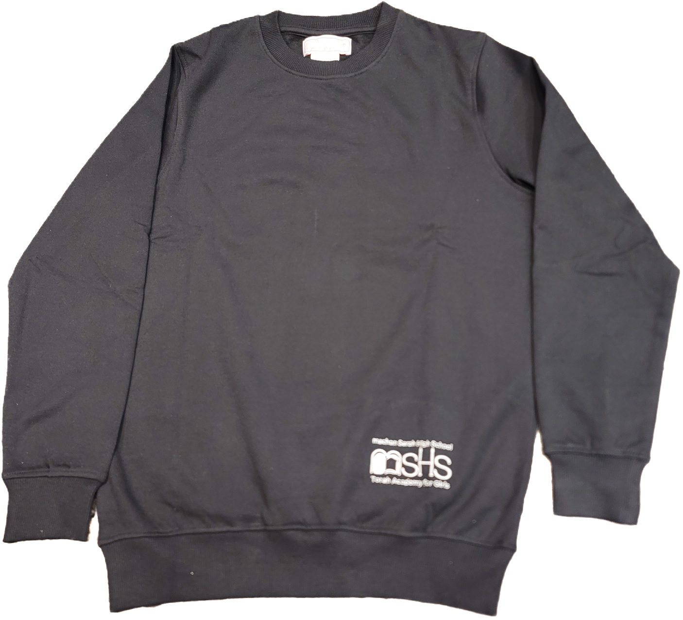 TAG High School Black Cotton Fleece Crew Neck Pullover Sweatshirt with MSHS Logo - By Style