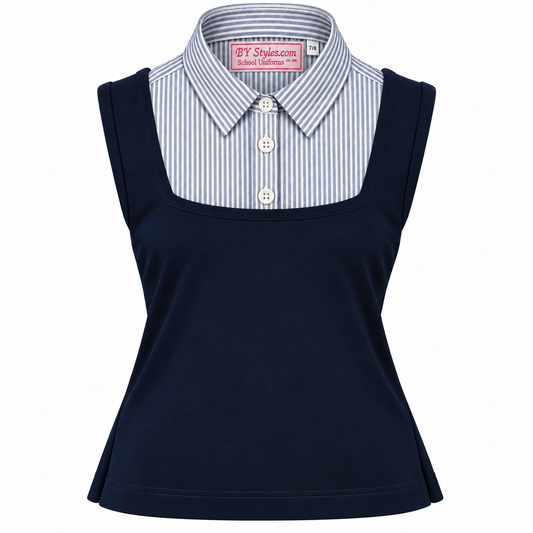 NEW!! NWS Navy and White Stripe Shell Dickie Sleeveless