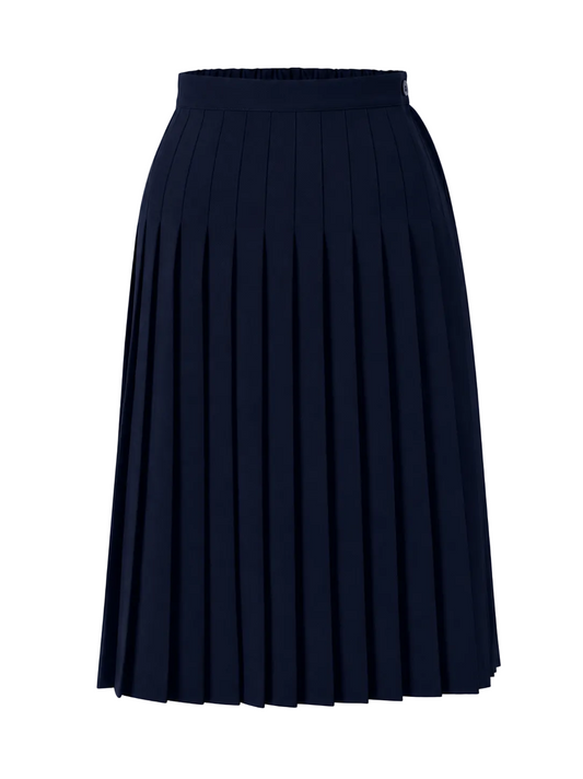 Navy  Pleated School Uniform Skirt – Junior Sizes – Lightweight, Adjustable Waist