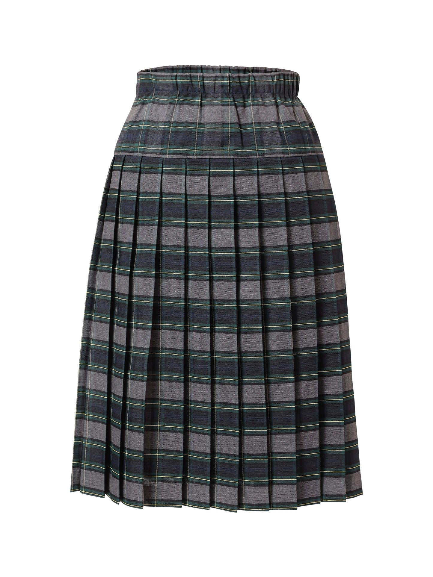 Kids Yoke Elastic Pleated Skirt Plaid #111-1 - By Style