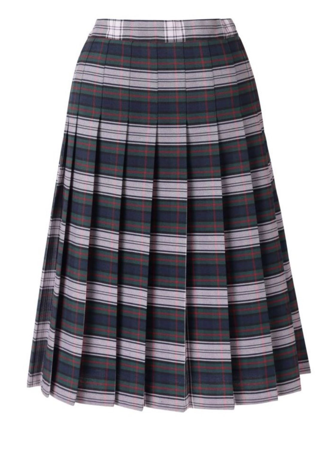 Kids Knife Pleated Skirt With ELASTIC in The Back Kids Sizes Regular/Long Length Plaid #520 - By Style